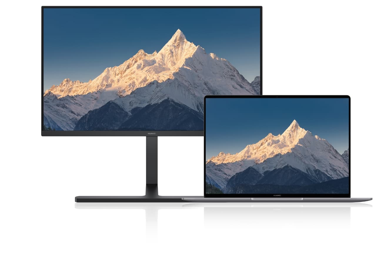 华为擎云 M273U 与笔记本通过 USB-C 畅连