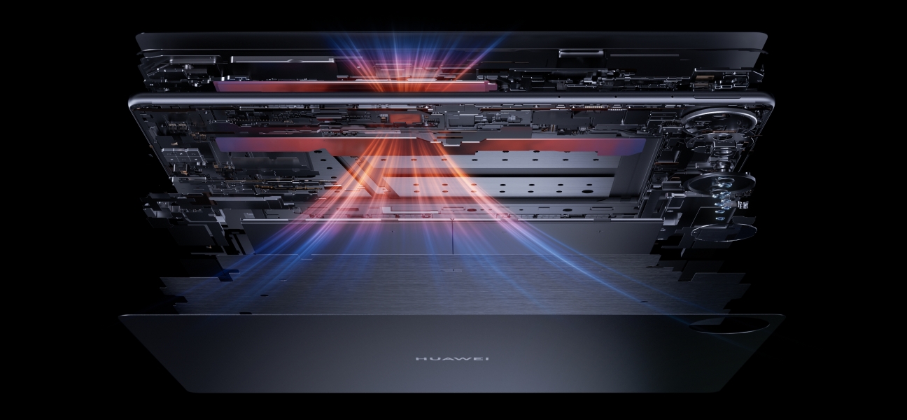 华为擎云 C9 散热结构图,展示了平板的旗舰性能