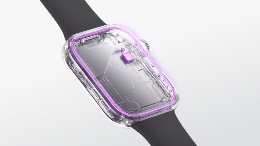 华为擎云 H3540 背面示意图，显示了芯片等内部构造，展示了华为向日葵定位系统