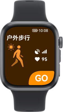 华为擎云 H3540 界面图，展示了更多运动模式中的户外步行