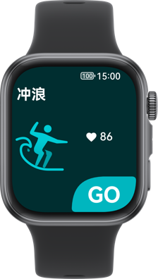华为擎云 H3540 界面图，展示了更多运动模式中的冲浪