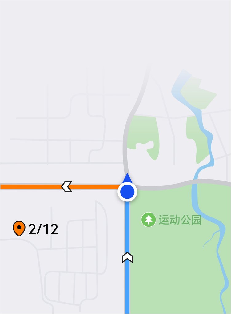 华为擎云 H5556 地图的界面,展示了腕上全彩地图,直观的导航功能