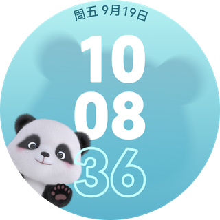 华为擎云 H5566 商用智能手表表盘，展示了情绪健康 app 的萌宠动画