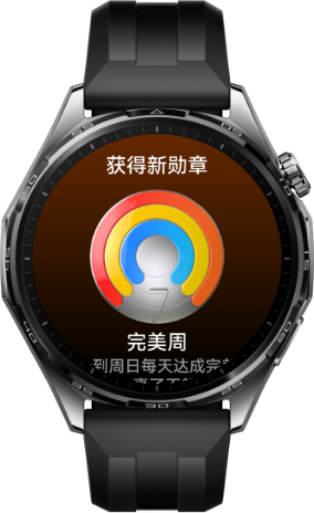 华为擎云 H5566 商用智能手表展示勋章界面