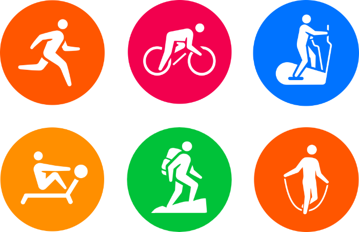 华为擎云 H9D20 的 手表界面，展示了多种运动模式