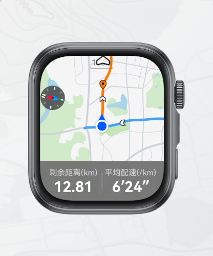 HUAWEI Smart Movement S1 正面图，展示了手表搭载华为向日葵定位系统