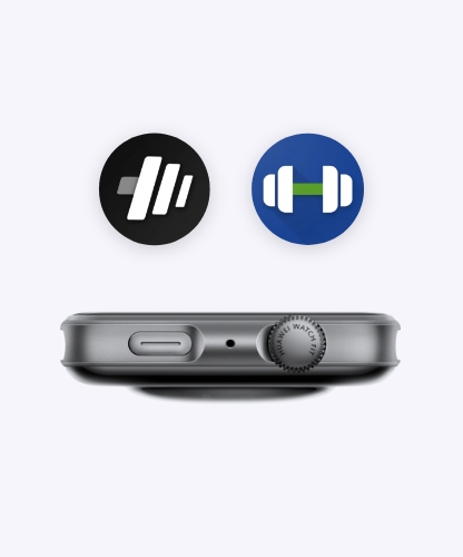 HUAWEI Smart Movement S1 侧面图，展示了手表支持其它三方健身 app