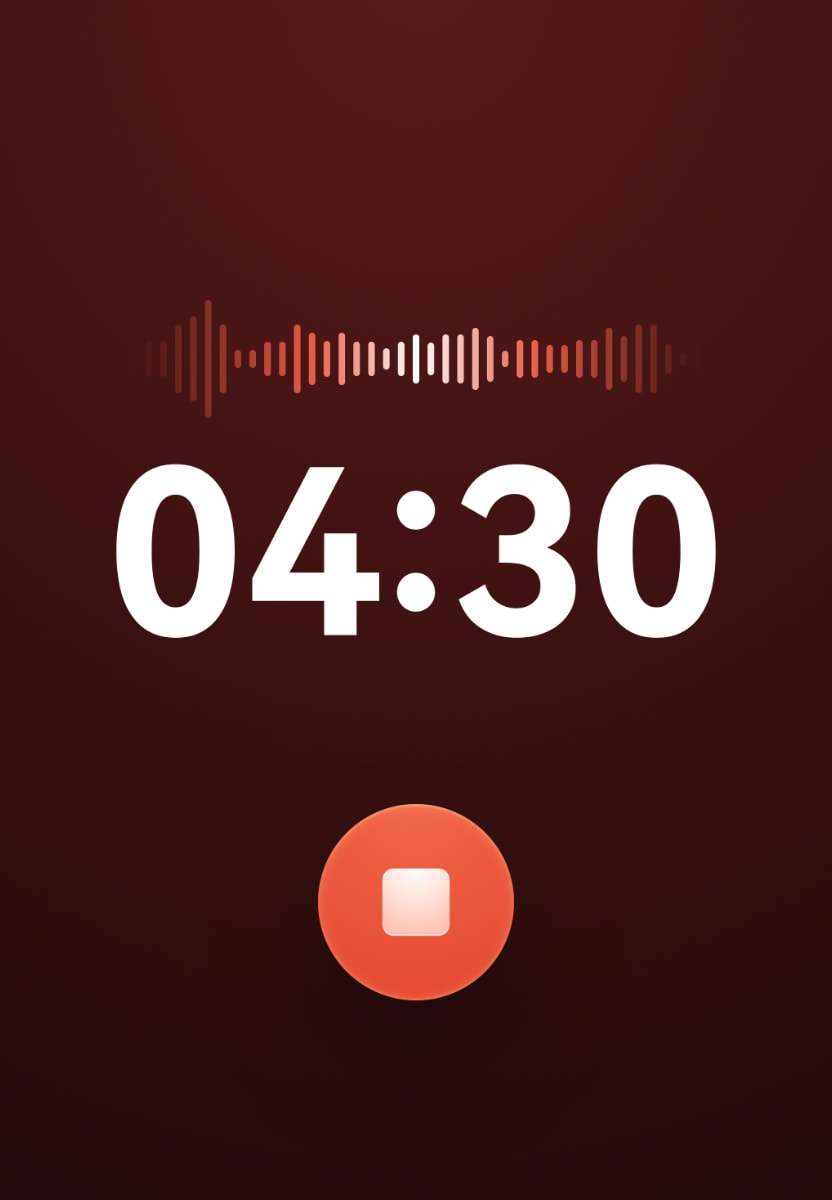 华为擎云 H3550 录音界面，展示了语音备忘录功能