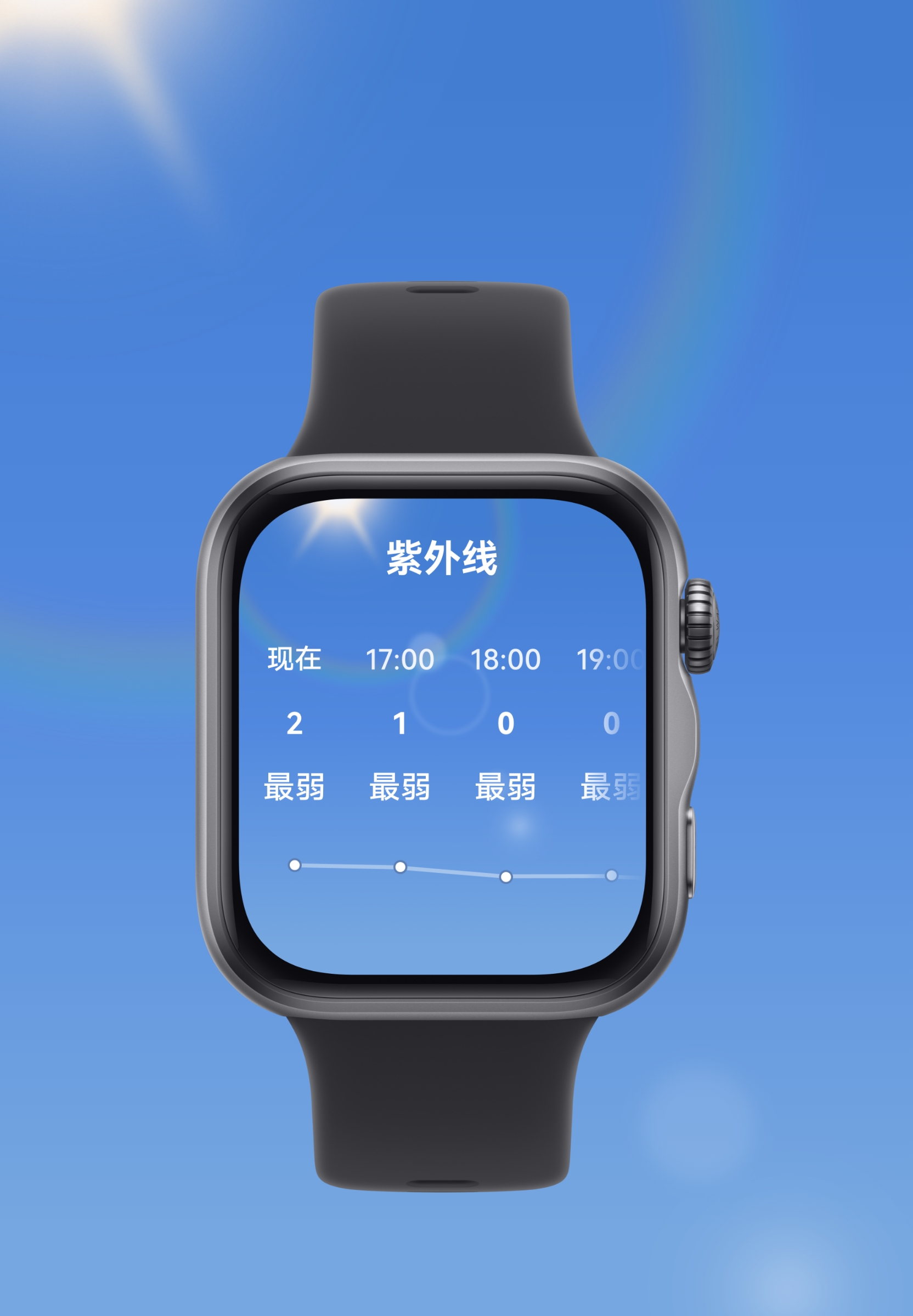 华为擎云 H3550 正面视图，展示了天气功能