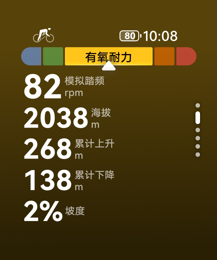 华为擎云 H3550 表盘显示骑行数据，展示了手表支持读取专业骑行数据的功能